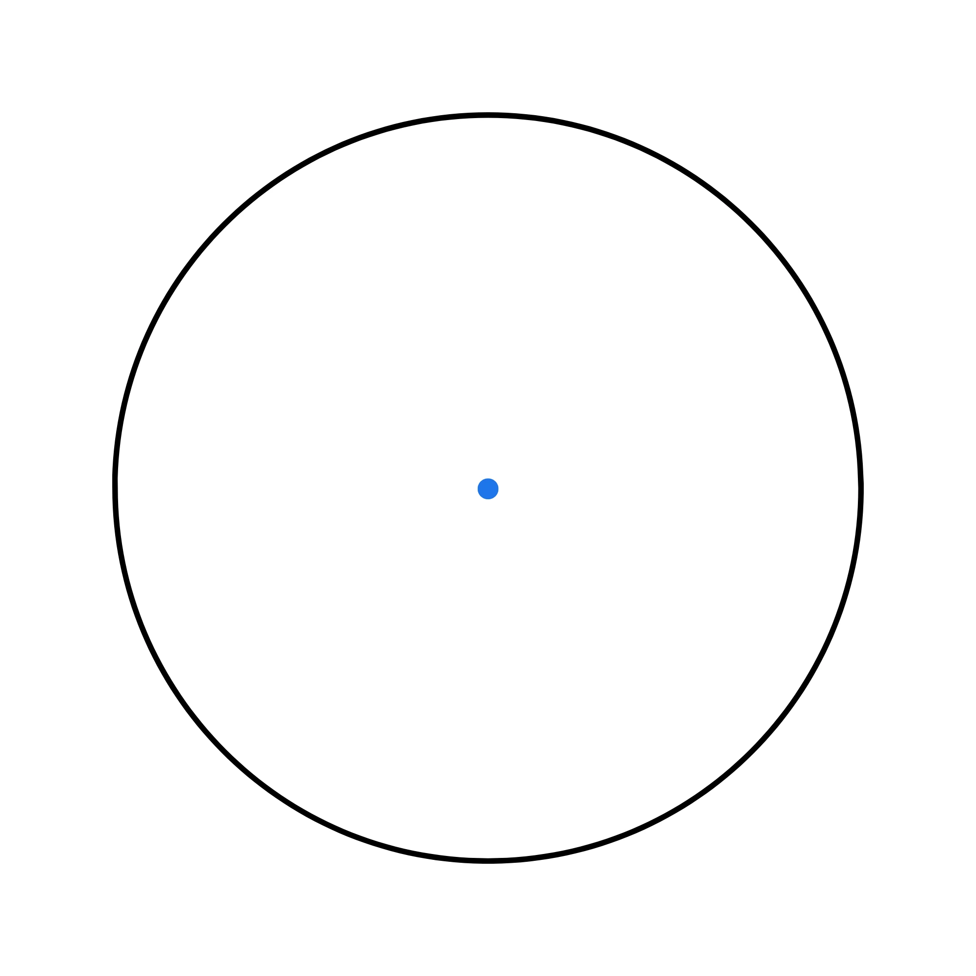 circonferenza — Circonferenza con punto centrale e raggio indicato