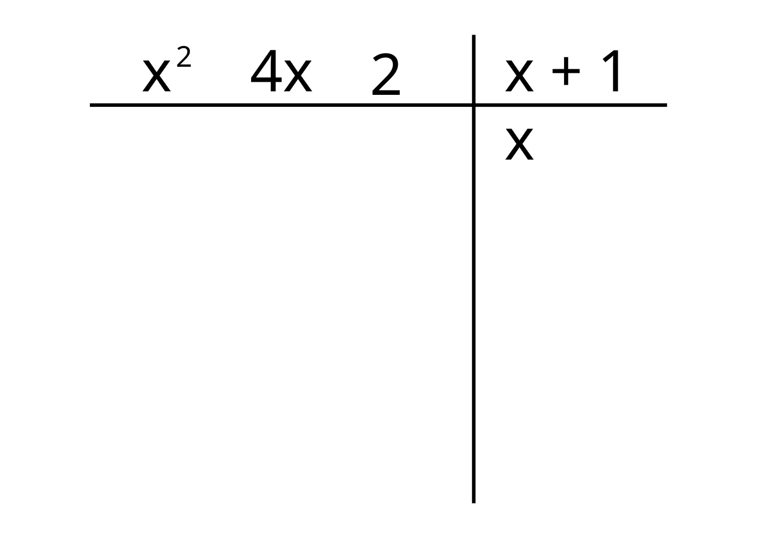 Come svolgere divisione — Divisione Fatto questo, dividiamo il primo termine del polinomio di partenza con il primo termine…