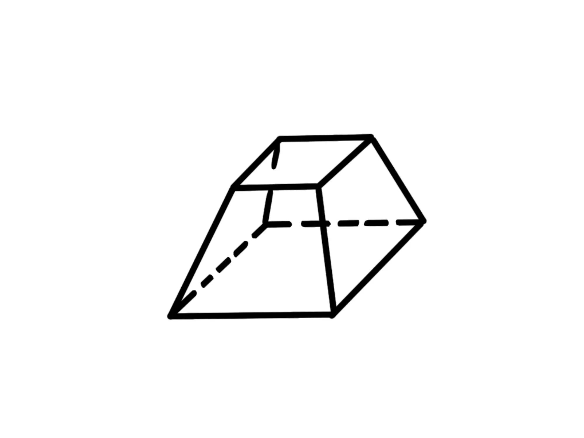 Tronco di piramide, facce laterali trapezoidali.