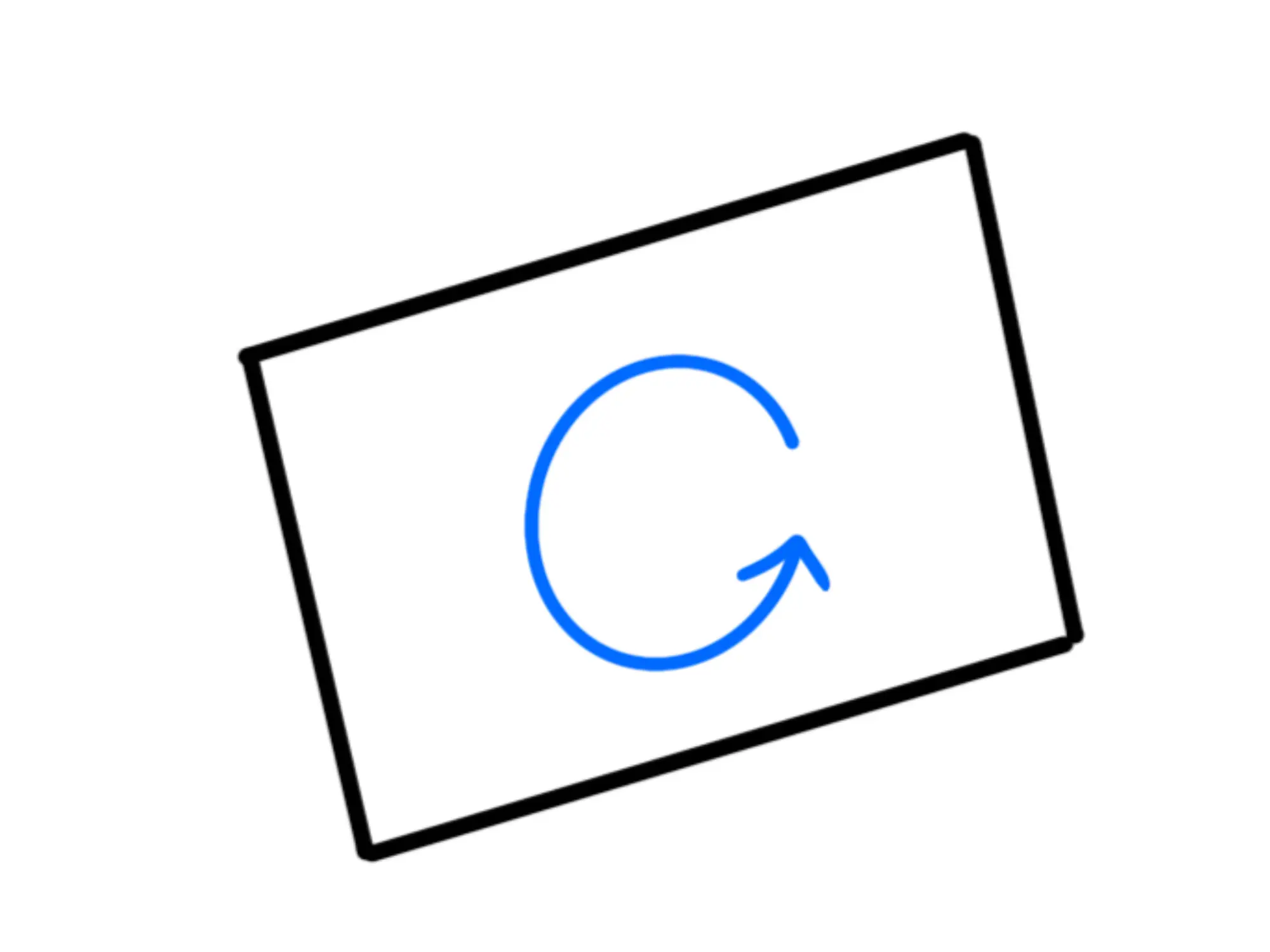 Piano infinito carico uniformemente — Piano ruotato, freccia circolare blu al centro indica rotazione.