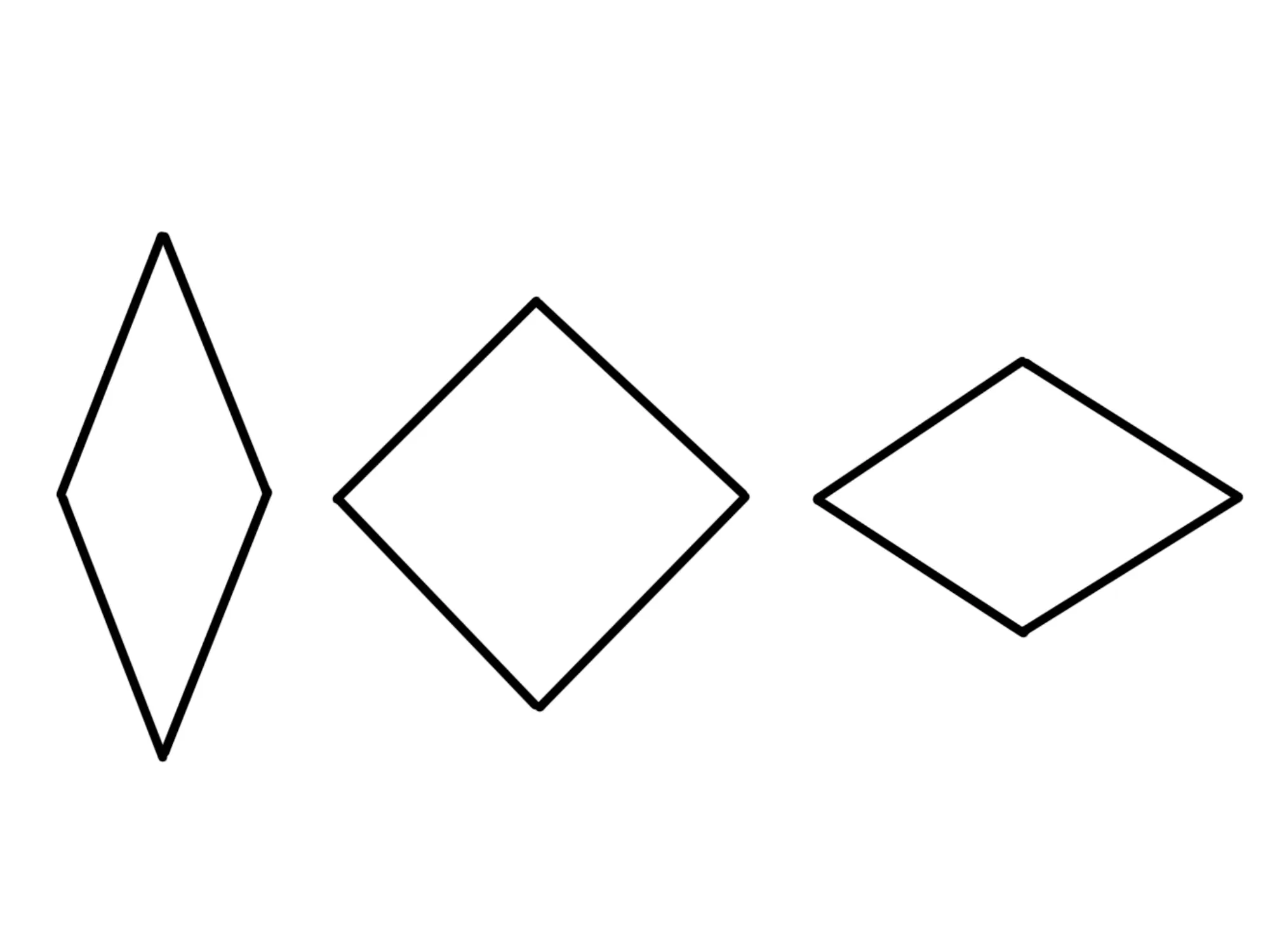 Cos'è rombo — Rombi disposti in tre orientamenti diversi.